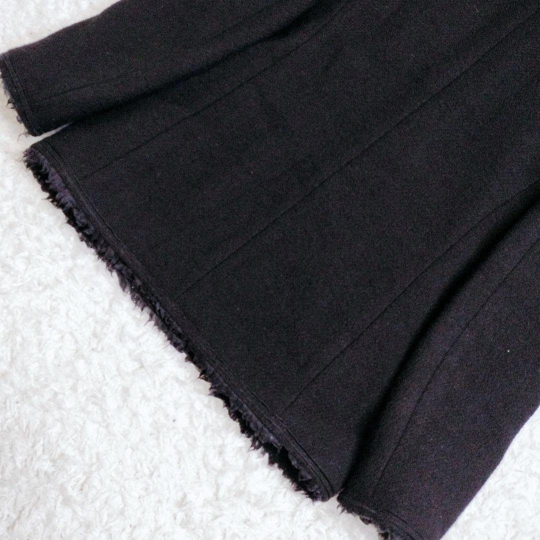 Lisiere ノーカラージャケット 金ボタン ツイード　シルク　日本製