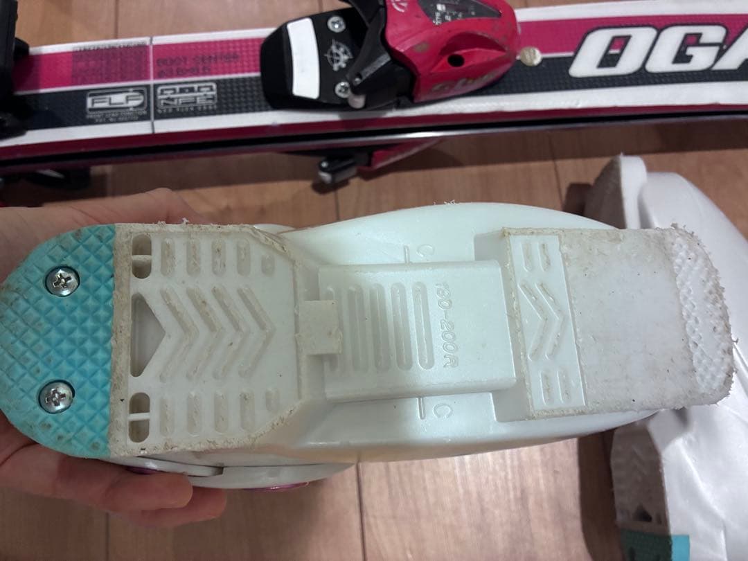 メンテナンス済　OGASAKA 110cm ブーツセット　スキー板　ジュニア