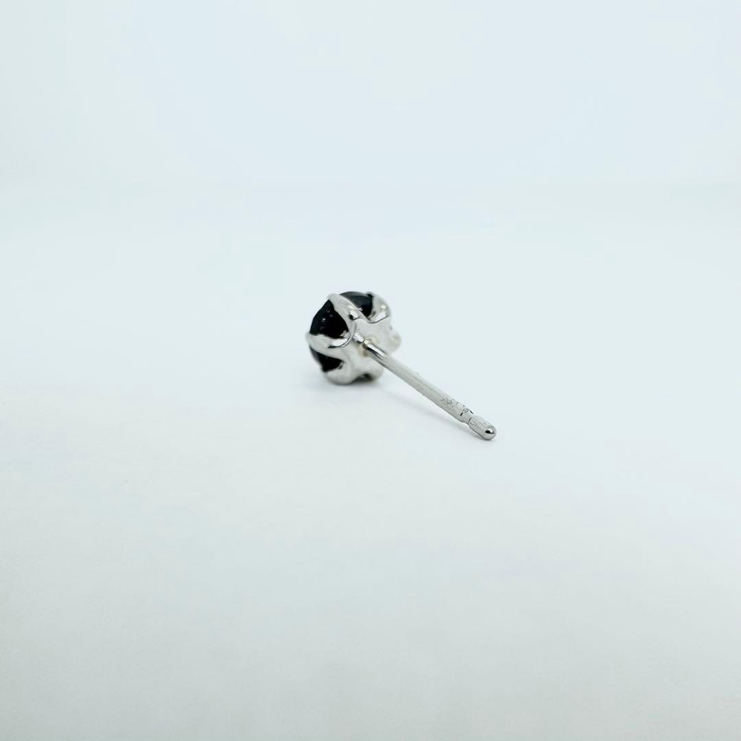 天然ブラックダイヤモンド 片耳ピアス メンズジュエリー　ダイヤモンドピアス