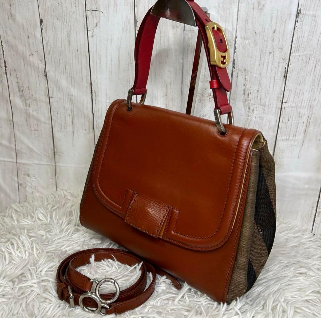 FENDIシルヴァーナペカン柄 2way 8BN234-FKN 119-2461