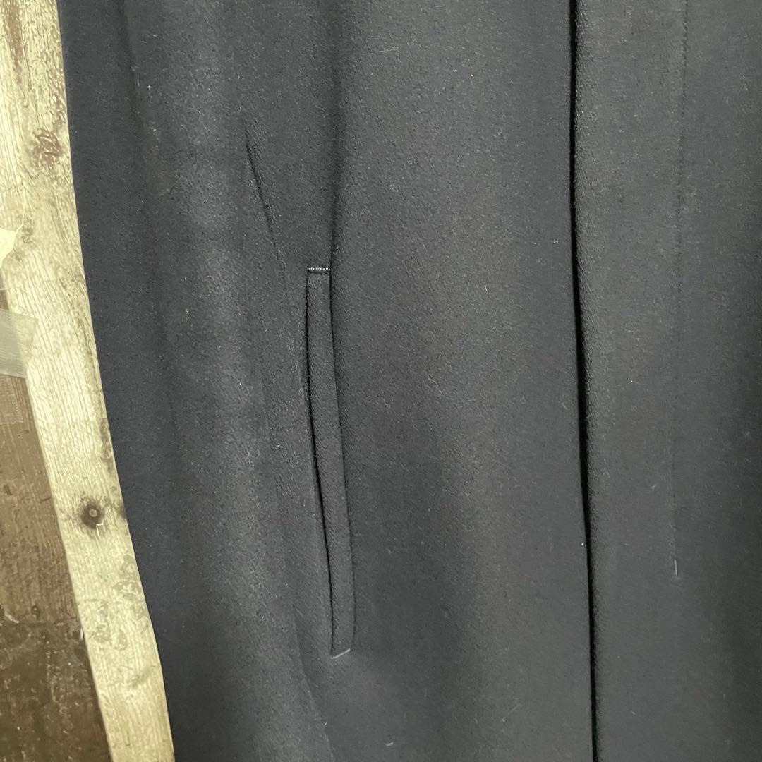 セオリー　Theory　ウールコート　羊毛　カシミヤ　比翼　ネイビー　ロング