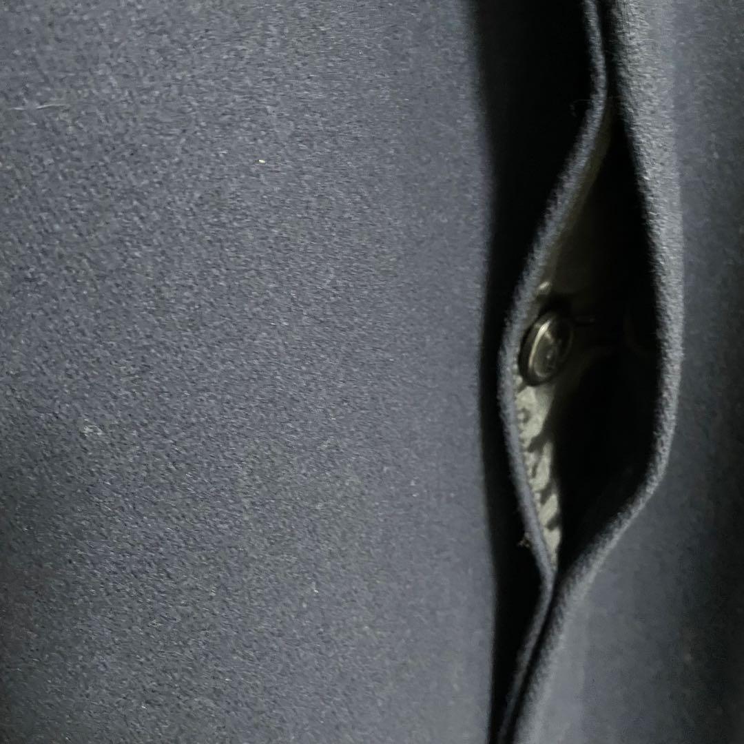 セオリー　Theory　ウールコート　羊毛　カシミヤ　比翼　ネイビー　ロング