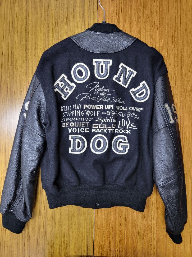 レオパパ　HOUND DOG スタジャン　ブラック
