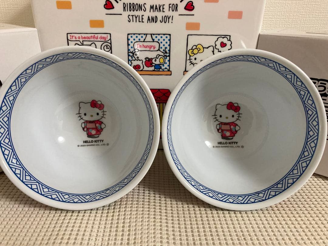 はろうきてぃ おうちで吉野家2025 オリジナルメラミンどんぶり 2点