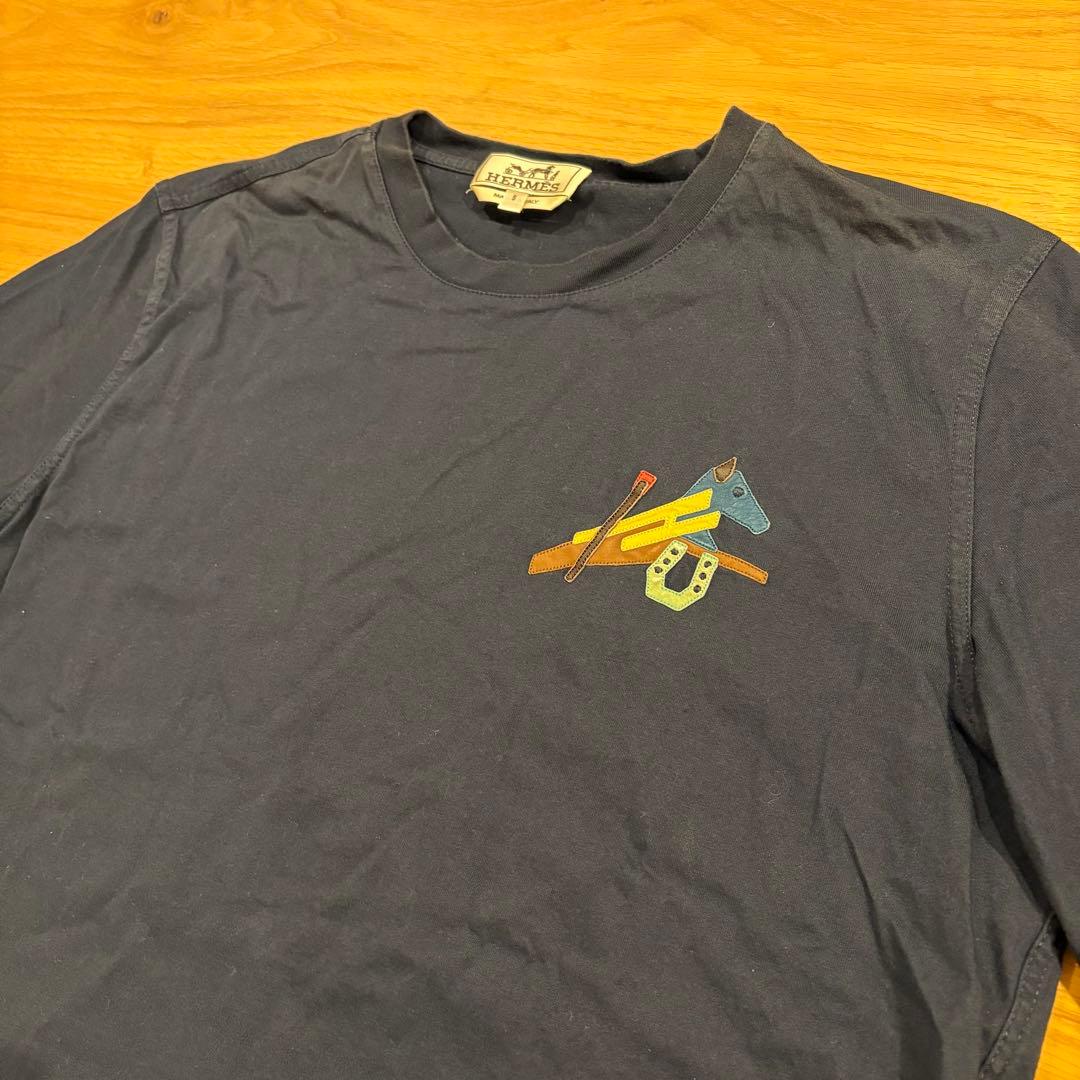 HERMES エルメス 22SS パズル・エスケトル レザーパッチＴシャツ