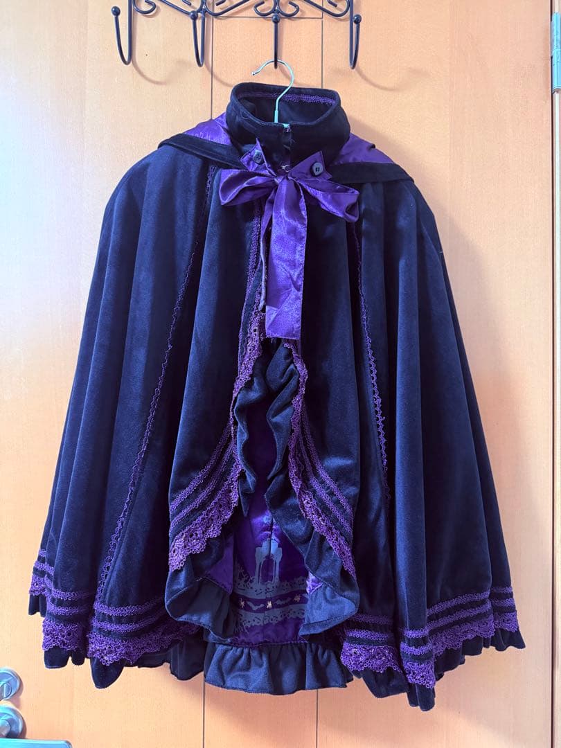 OZZ ONESTE オッズオネスト　ケープ コート　黒　紫　ゴスロリ