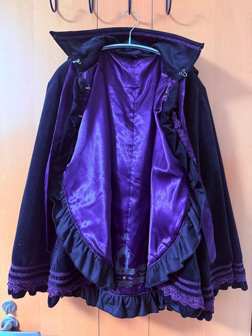 OZZ ONESTE オッズオネスト　ケープ コート　黒　紫　ゴスロリ