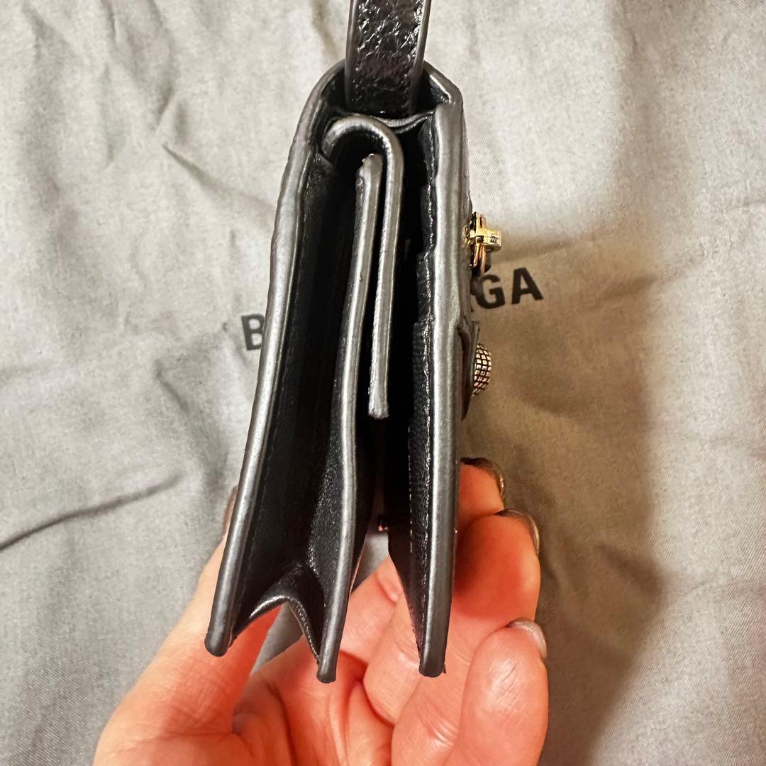 新品同様 BALENCIAGA ル・カーゴ ミニショルダーウォレット レザー