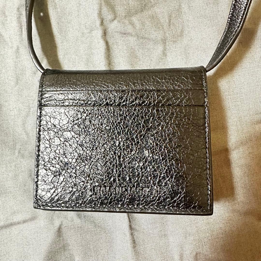 新品同様 BALENCIAGA ル・カーゴ ミニショルダーウォレット レザー