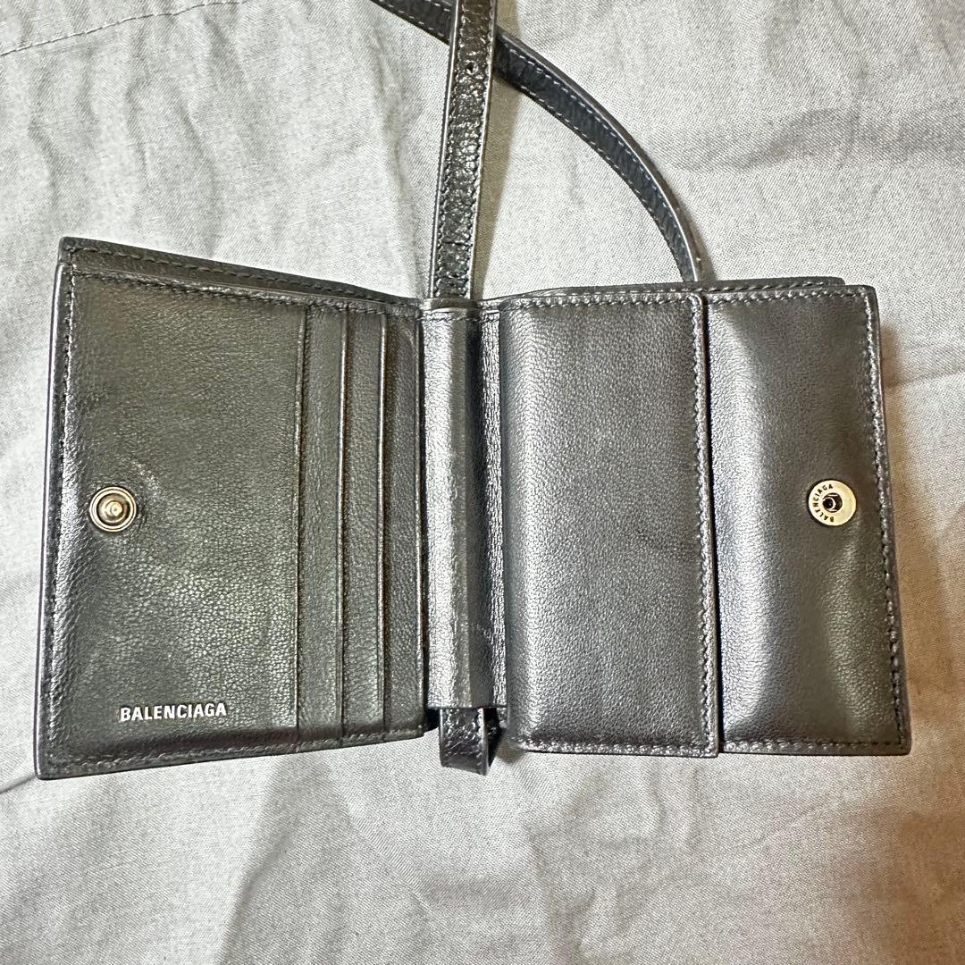 新品同様 BALENCIAGA ル・カーゴ ミニショルダーウォレット レザー