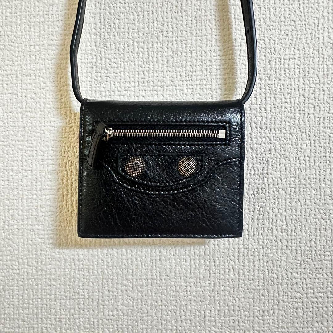 新品同様 BALENCIAGA ル・カーゴ ミニショルダーウォレット レザー