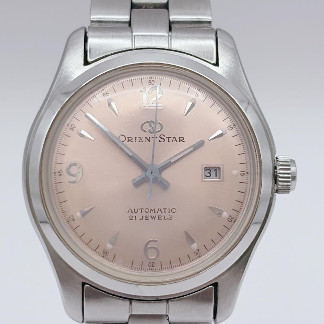 オリエントスター 自動巻き オートマチック 裏スケ デイト 21JEWELS