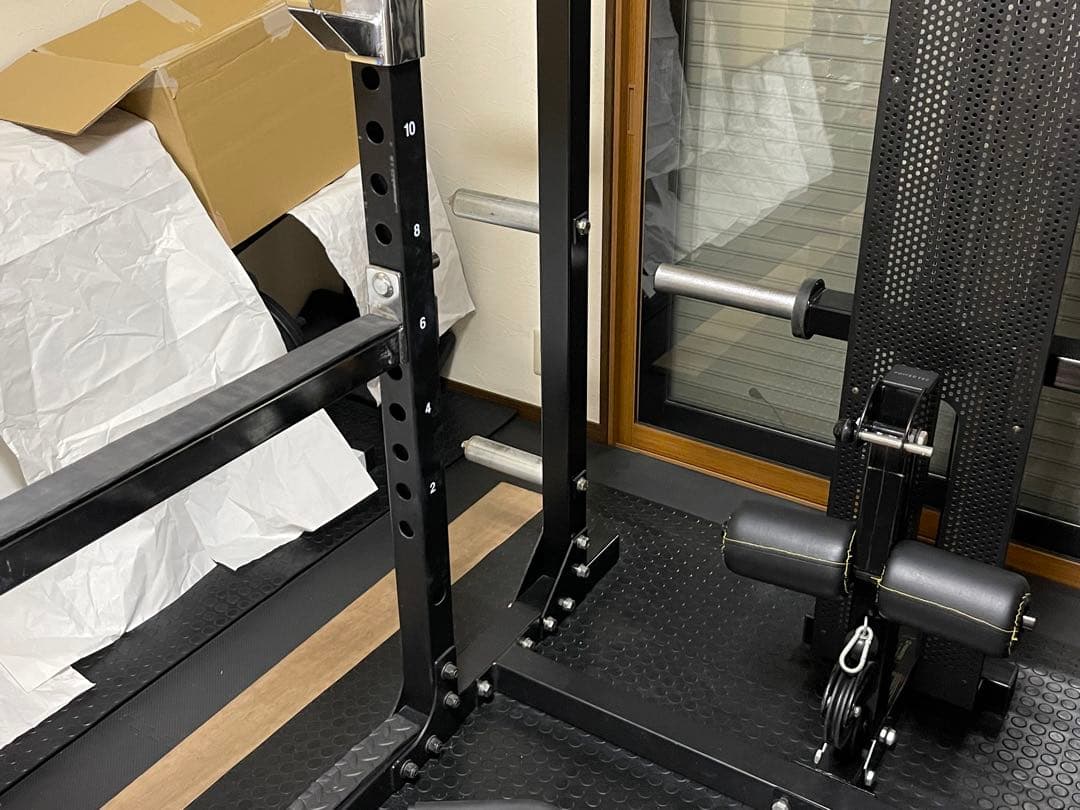 【引取り】ハーフラックとしても使えます パワーテック パワーラックセット