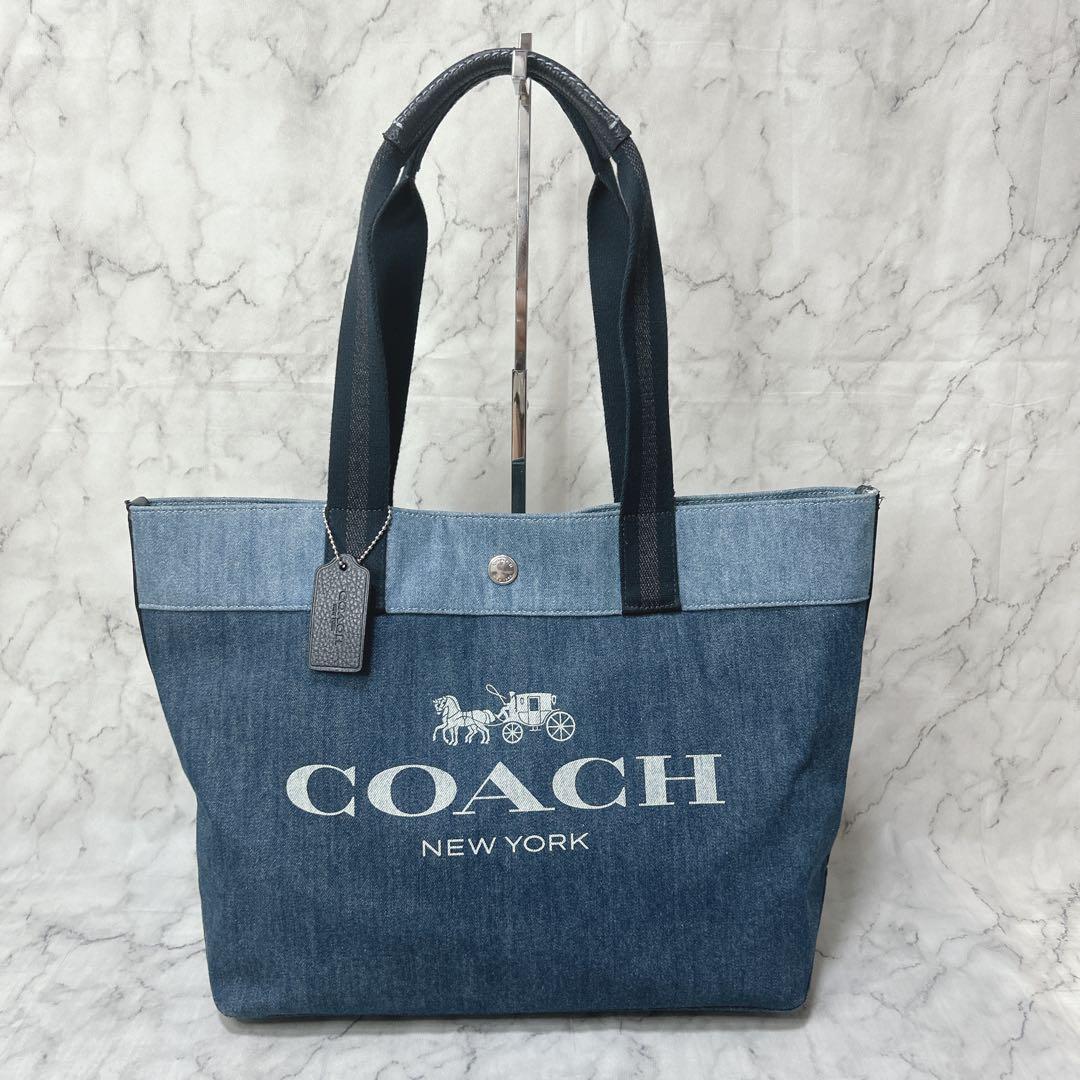 COACH コーチ デニム トートバッグ 91131