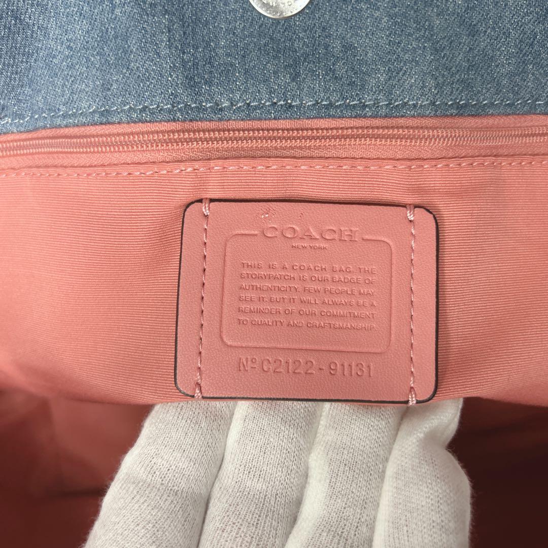COACH コーチ デニム トートバッグ 91131