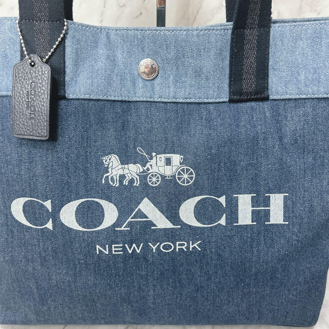 COACH コーチ デニム トートバッグ 91131