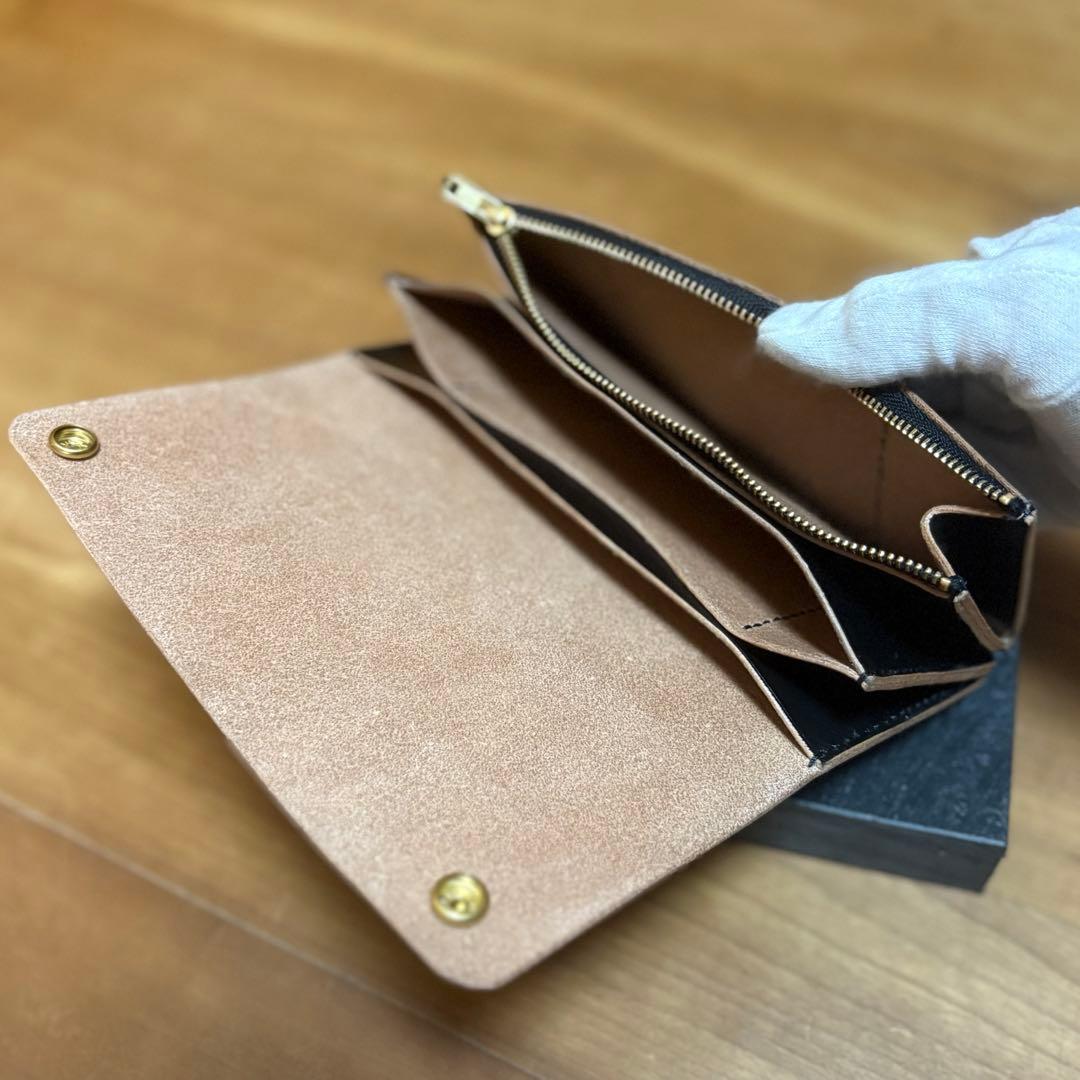 昭南茶芯ブラック　ロングトラッカーウォレット