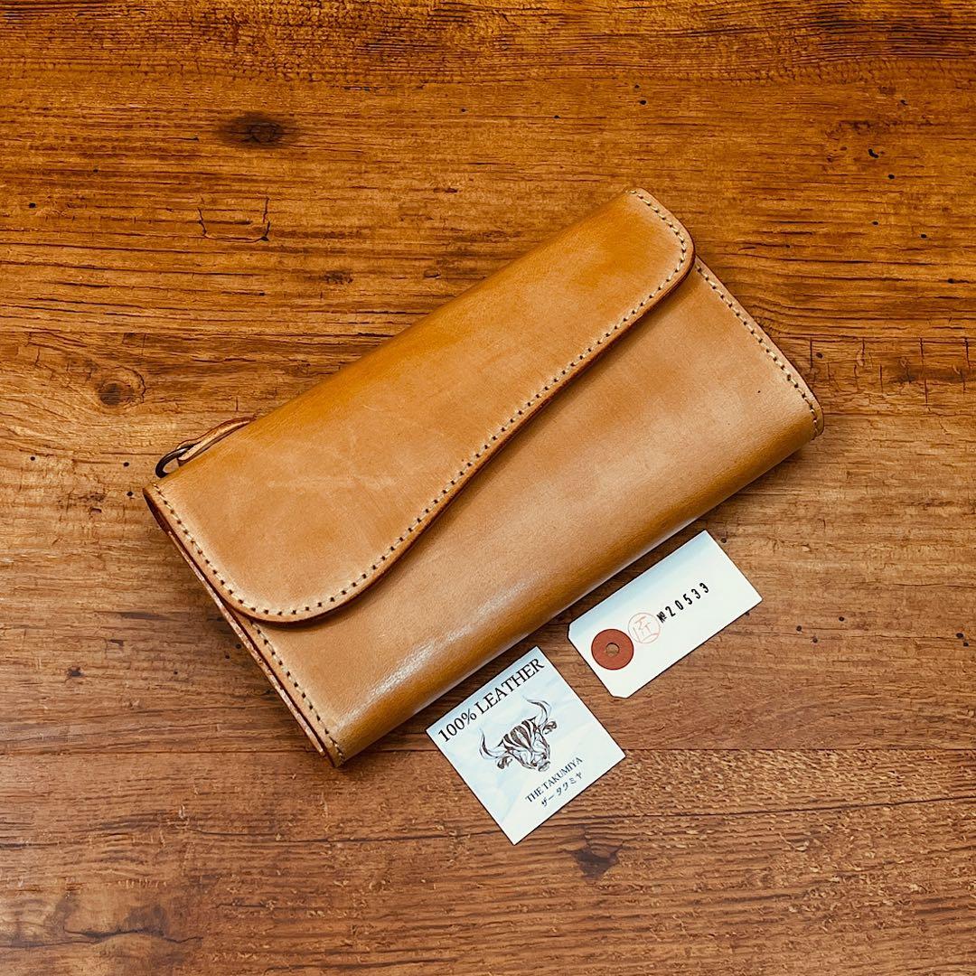 長財布 本革 ブライドルレザー メンズ ヌメ革　ロングウォレット　栃木レザー