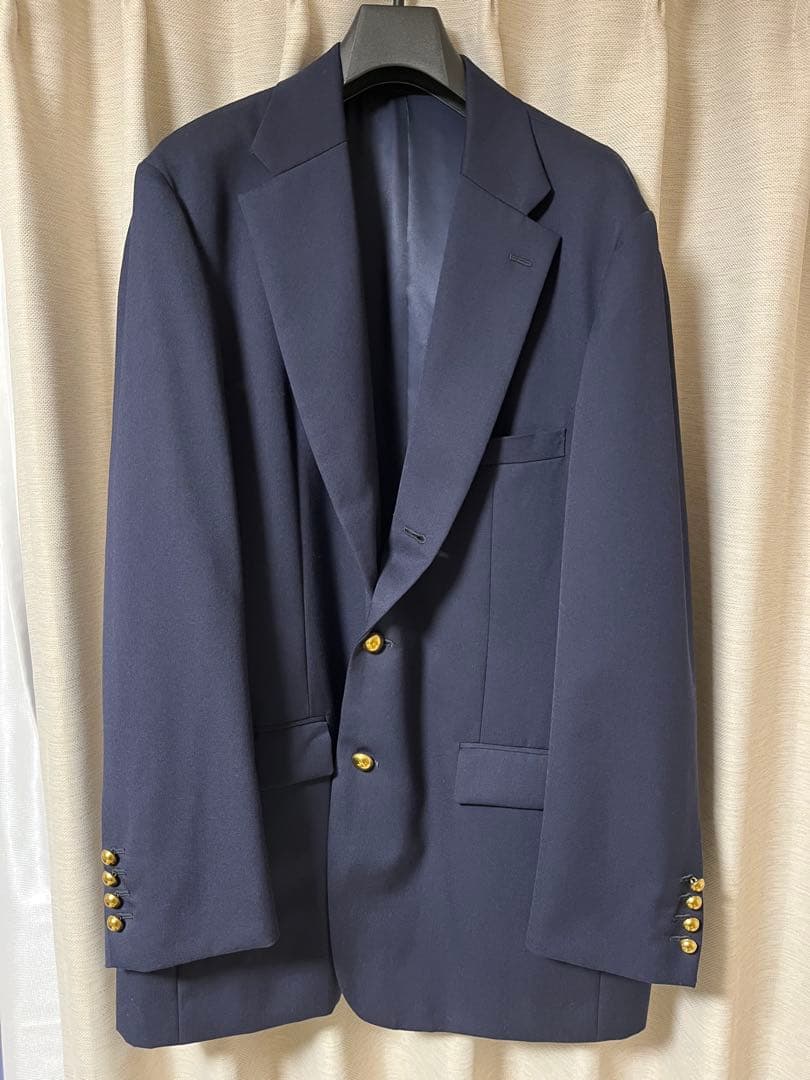 benine9 ビナイン　ウールツイル段返り3B BLAZER navy