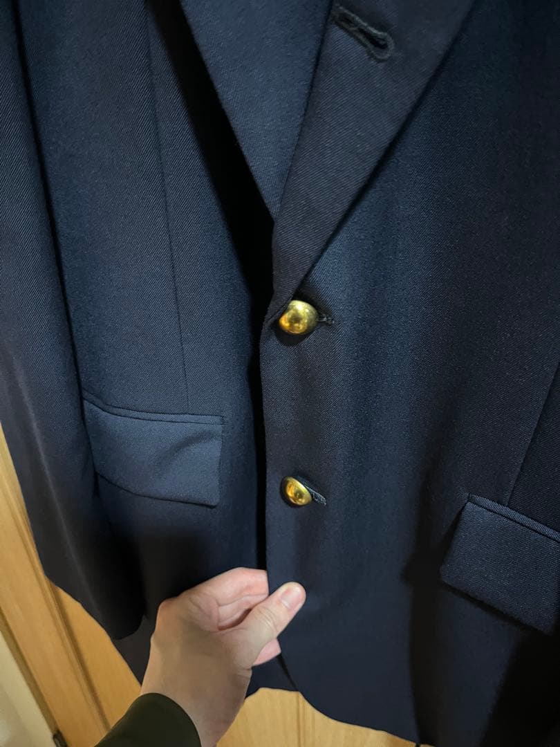 benine9 ビナイン　ウールツイル段返り3B BLAZER navy