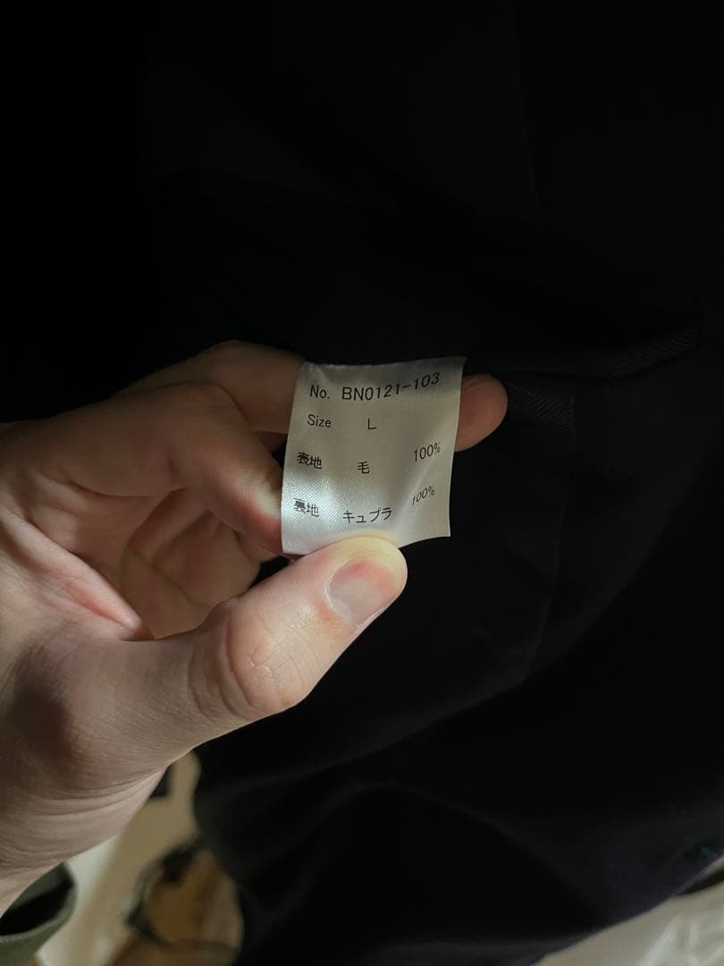 benine9 ビナイン　ウールツイル段返り3B BLAZER navy