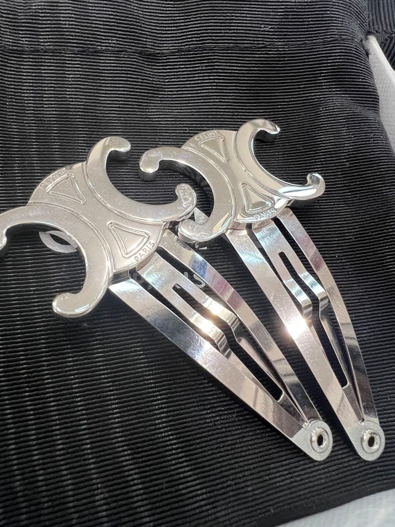 CELINE セリーヌ ヘアピン ヘアクリップ シルバー ×1