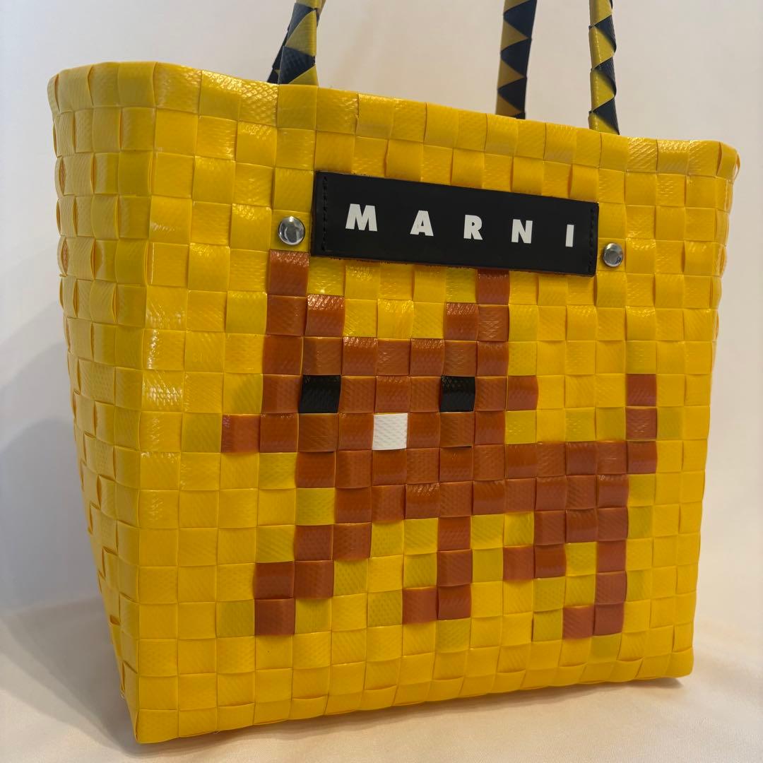 【希少】MARNI アニマルバスケット バッグ ブラウンキャット　猫　終売品
