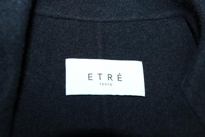 ETRE TOKYO ルーズリバージャケット S ウール 黒 エトレトウキョウ