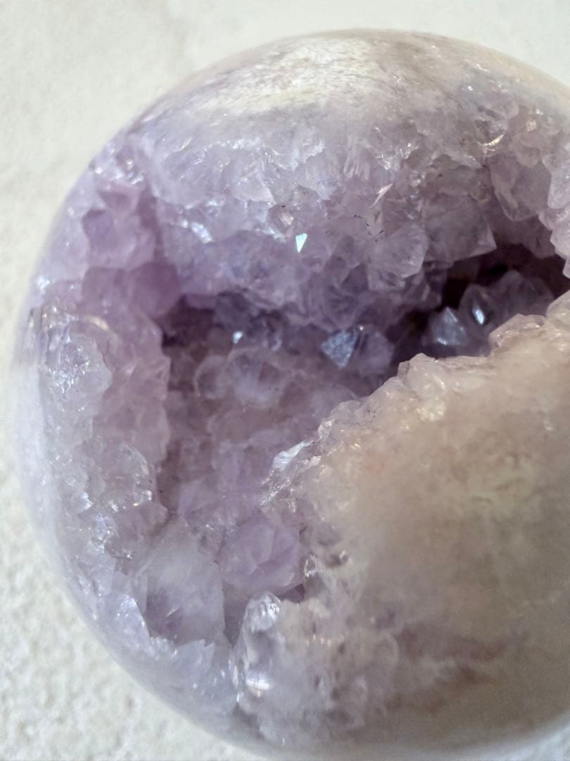 ピンクアメジスト　アメジスト　笑口　キラキラ　スフィア