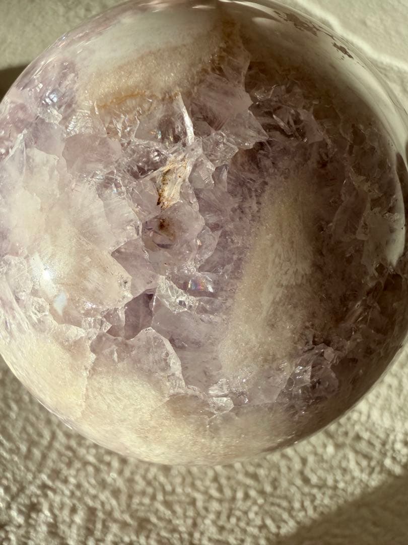 ピンクアメジスト　アメジスト　笑口　キラキラ　スフィア