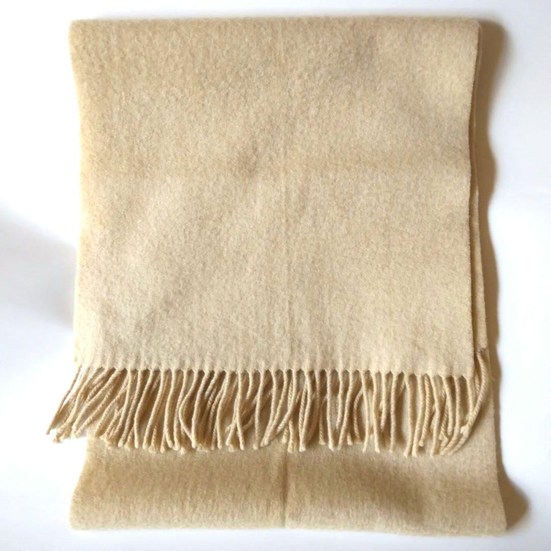 上質カシミア100％ 白無地マフラー｜三越発注仕立て屋より購入