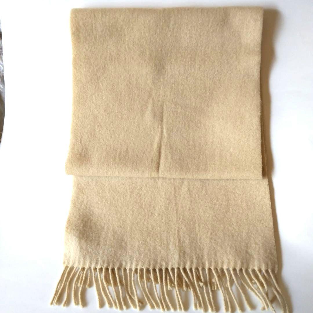 上質カシミア100％ 白無地マフラー｜三越発注仕立て屋より購入