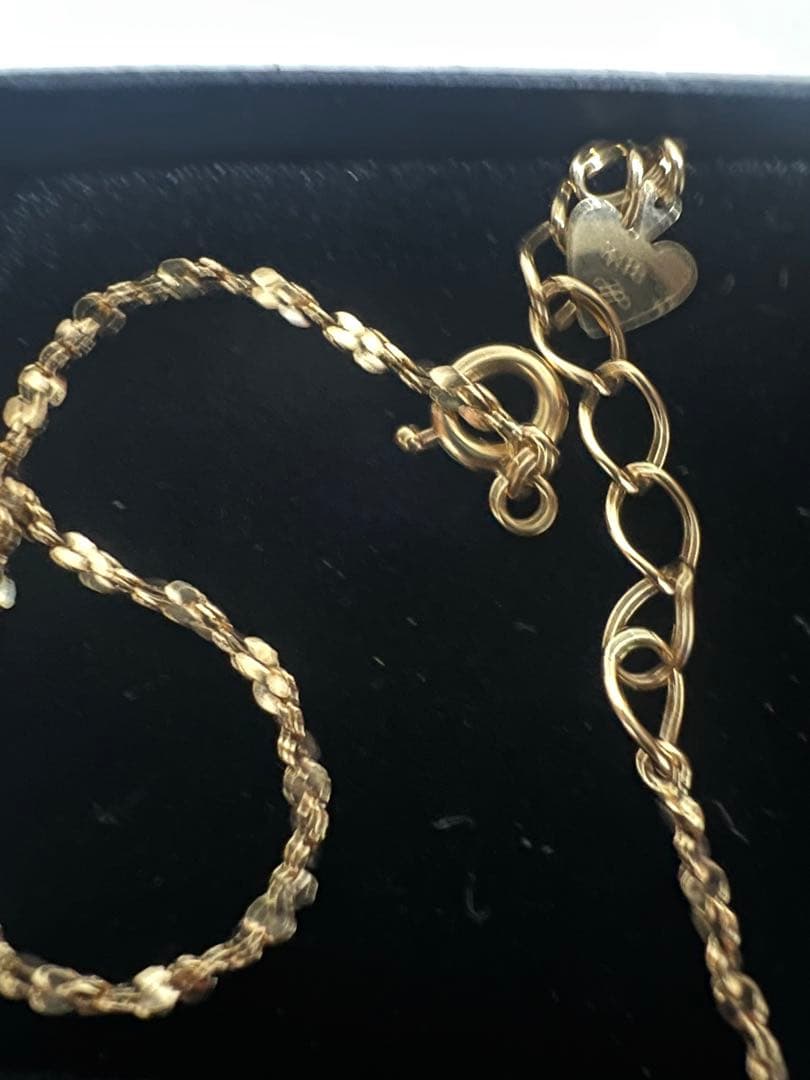k18 アンクレット　デザインチェーン21-24cm
