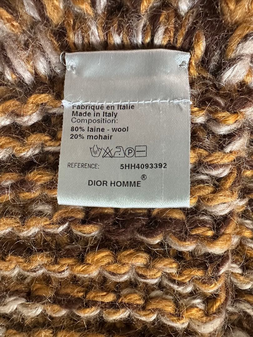 【エディ期】【DIOR HOMME 】名作マフラー モヘヤウール ブラウン