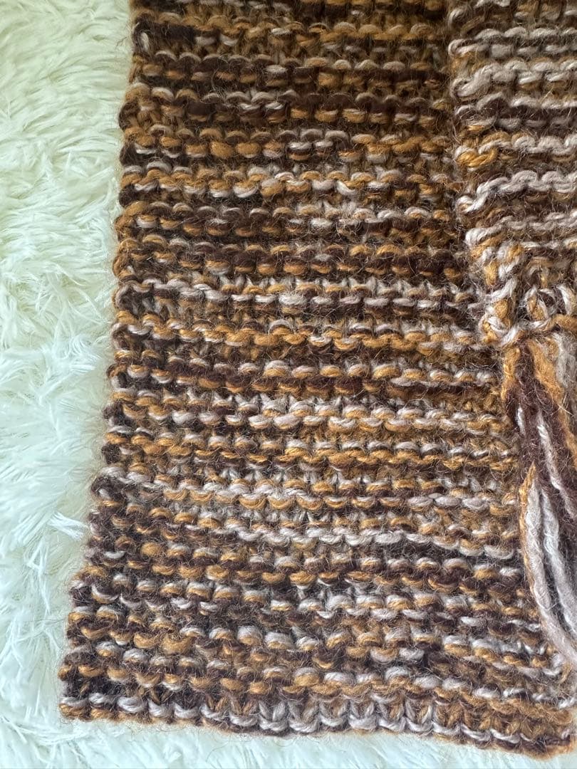 【エディ期】【DIOR HOMME 】名作マフラー モヘヤウール ブラウン