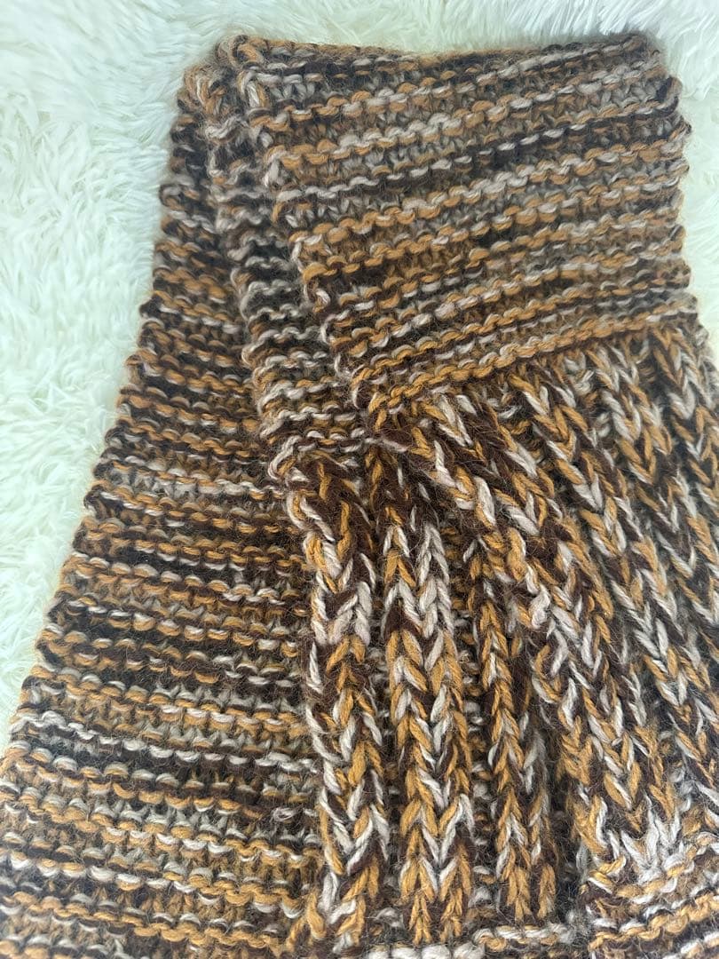 【エディ期】【DIOR HOMME 】名作マフラー モヘヤウール ブラウン