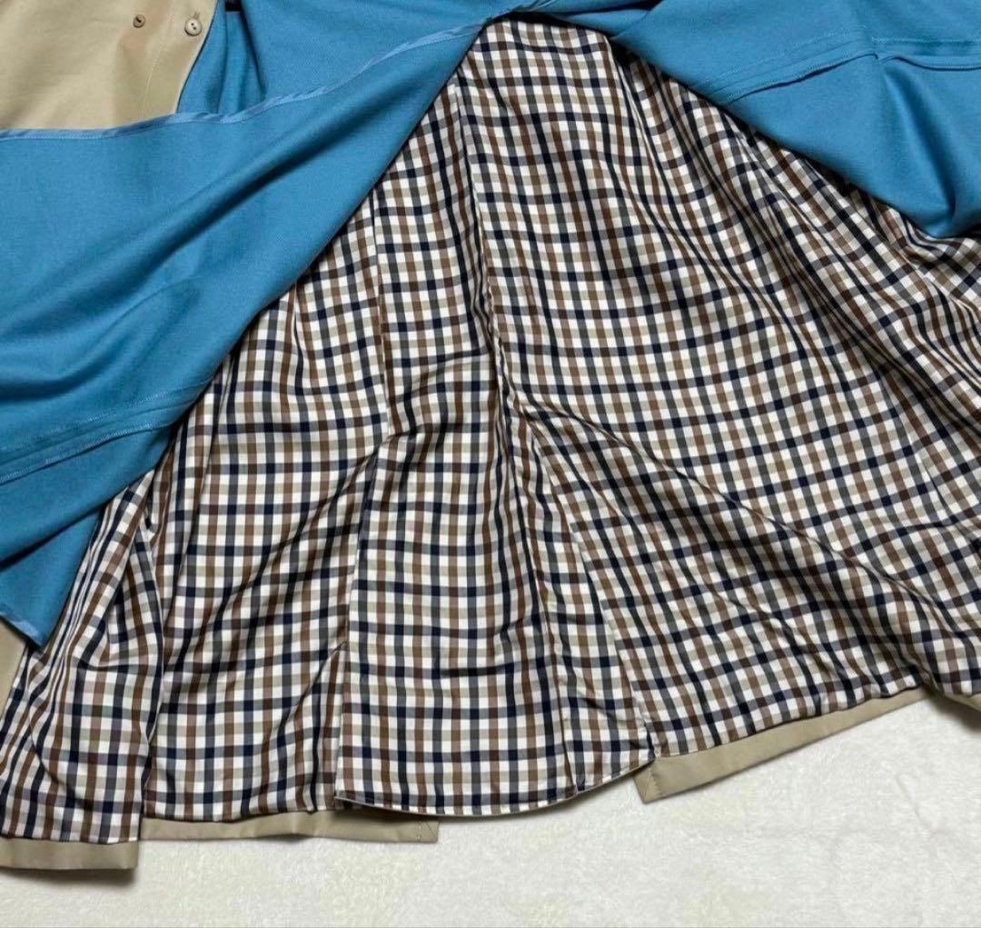 ❤️アクアスキュータムトレンチコート　ライナーライトブルー表記サイズ10