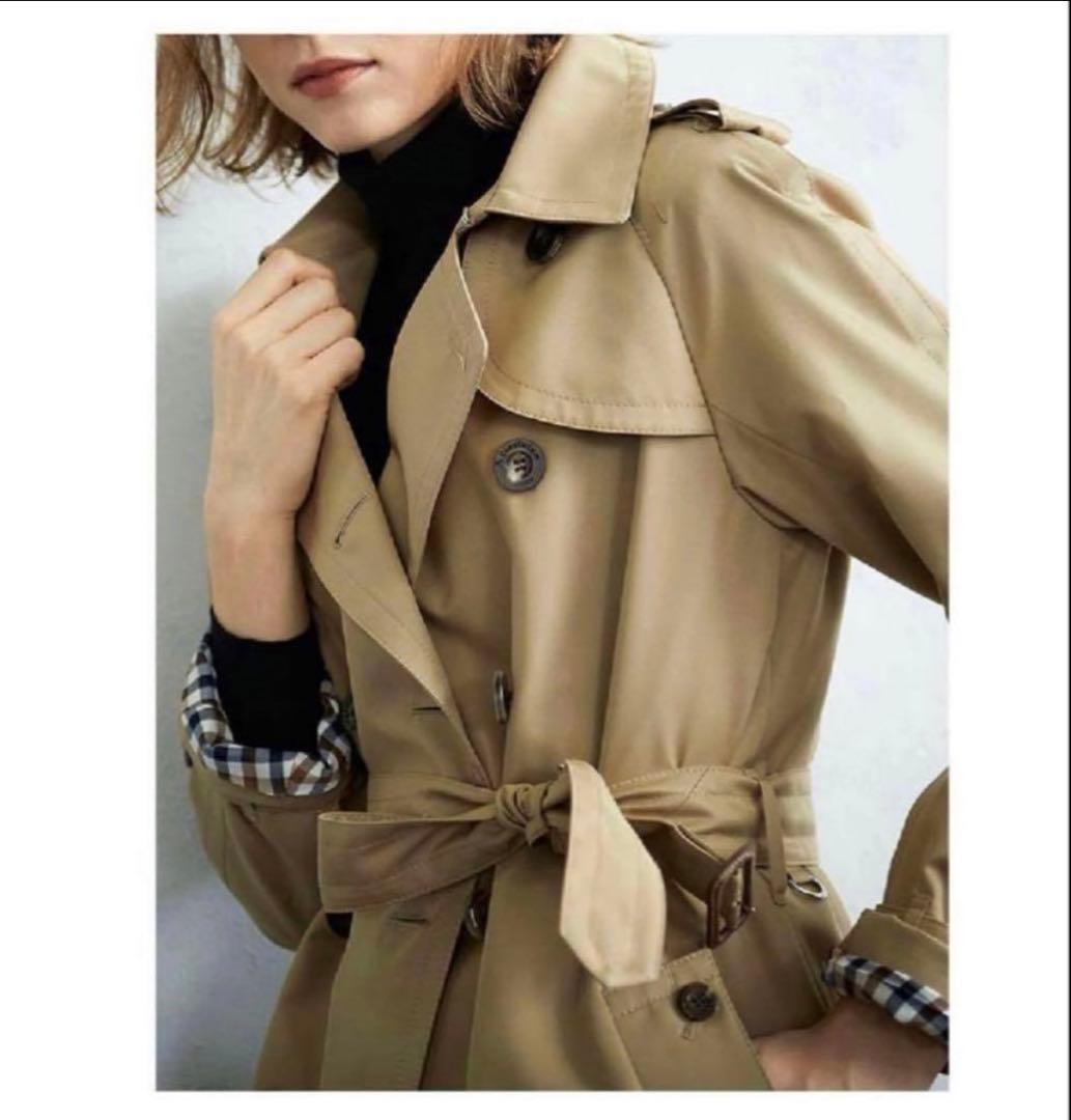 ❤️アクアスキュータムトレンチコート　ライナーライトブルー表記サイズ10