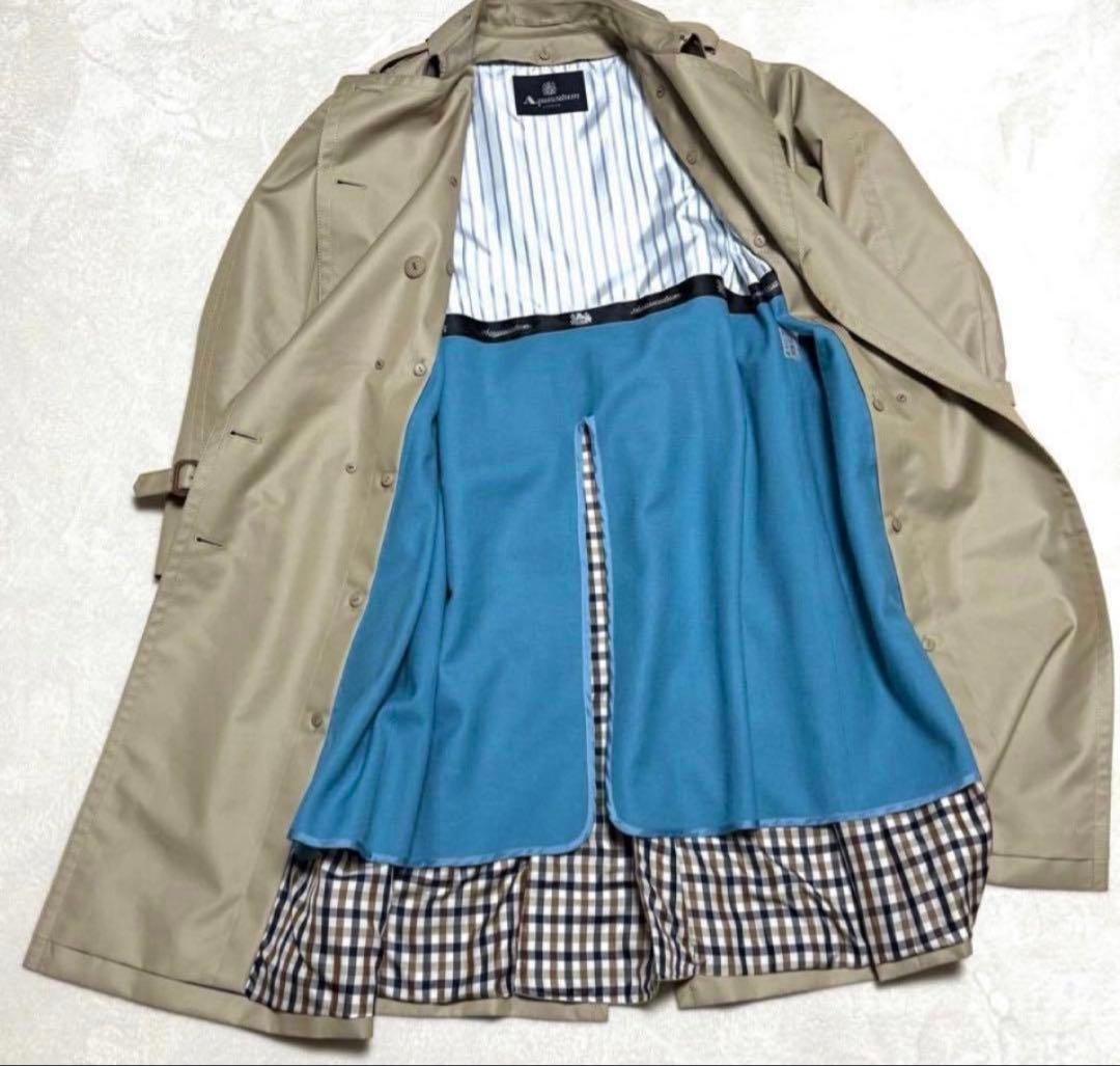 ❤️アクアスキュータムトレンチコート　ライナーライトブルー表記サイズ10