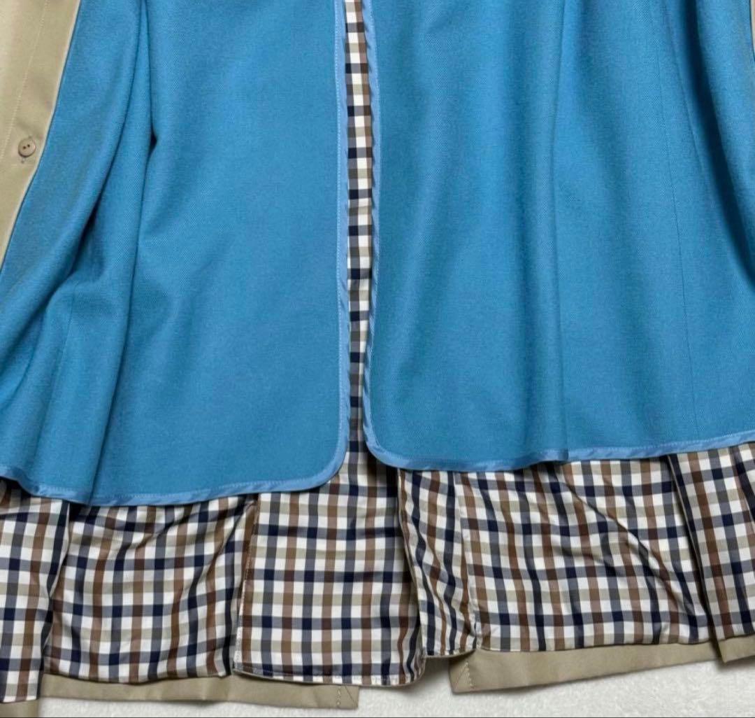 ❤️アクアスキュータムトレンチコート　ライナーライトブルー表記サイズ10