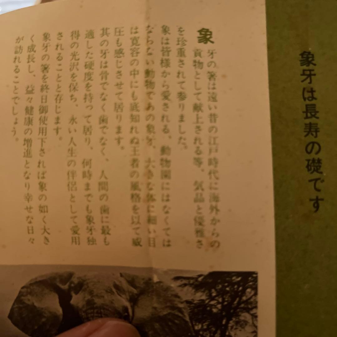 特選 象牙乃箸 未使用