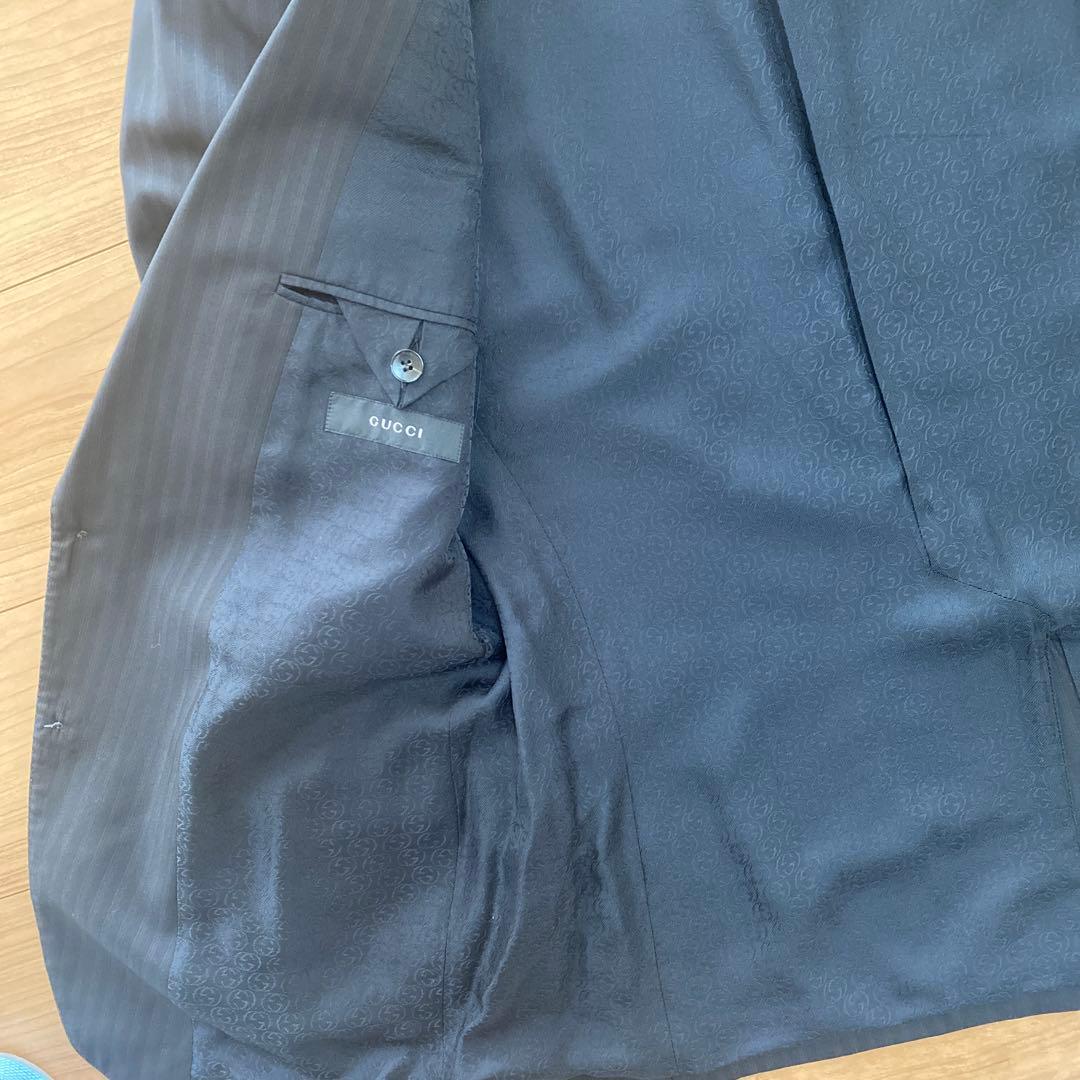GUCCIストライプ スーツジャケット 52 クリーニング済み