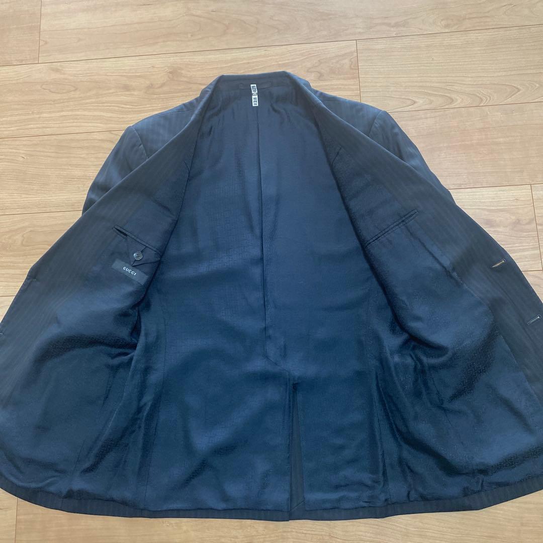 GUCCIストライプ スーツジャケット 52 クリーニング済み