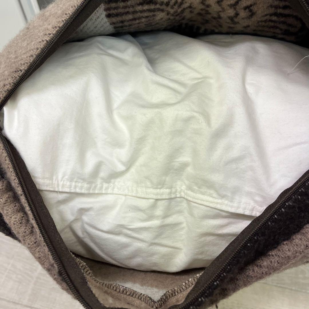 P*O様 ⭐︎HERMES エルメス クッション ブラウン ベージュ ウール カ