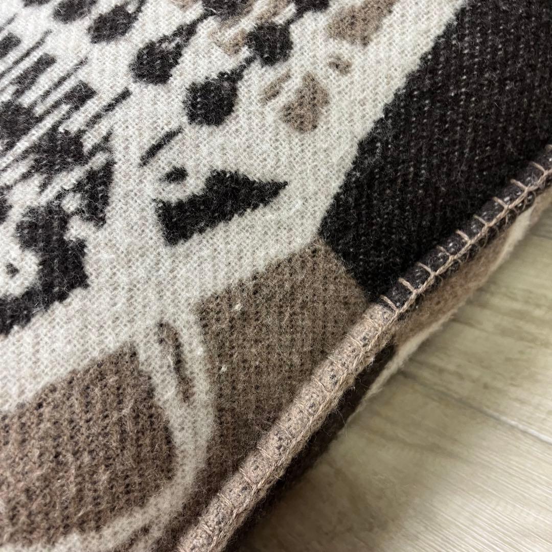 P*O様 ⭐︎HERMES エルメス クッション ブラウン ベージュ ウール カ