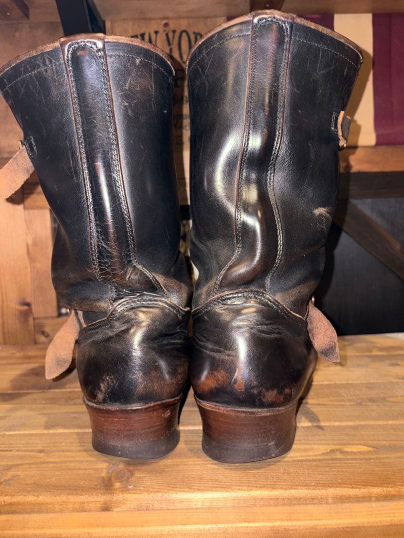 ナ*ミ様 ロンウルフ LONE WOLF エンジニアブーツ 茶芯 クロームエクセ