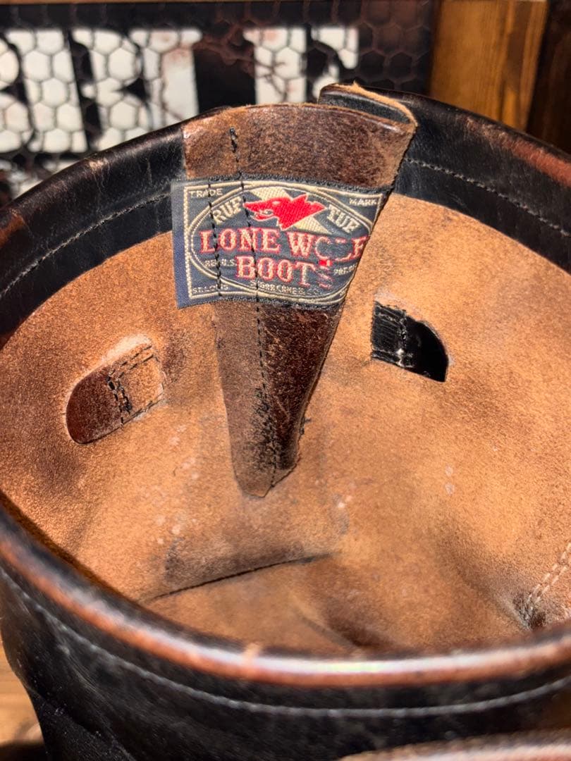 ナ*ミ様 ロンウルフ LONE WOLF エンジニアブーツ 茶芯 クロームエクセ