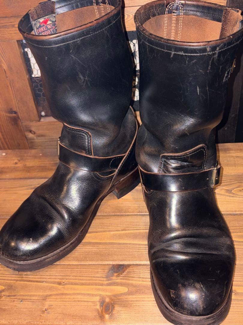 ナ*ミ様 ロンウルフ LONE WOLF エンジニアブーツ 茶芯 クロームエクセ