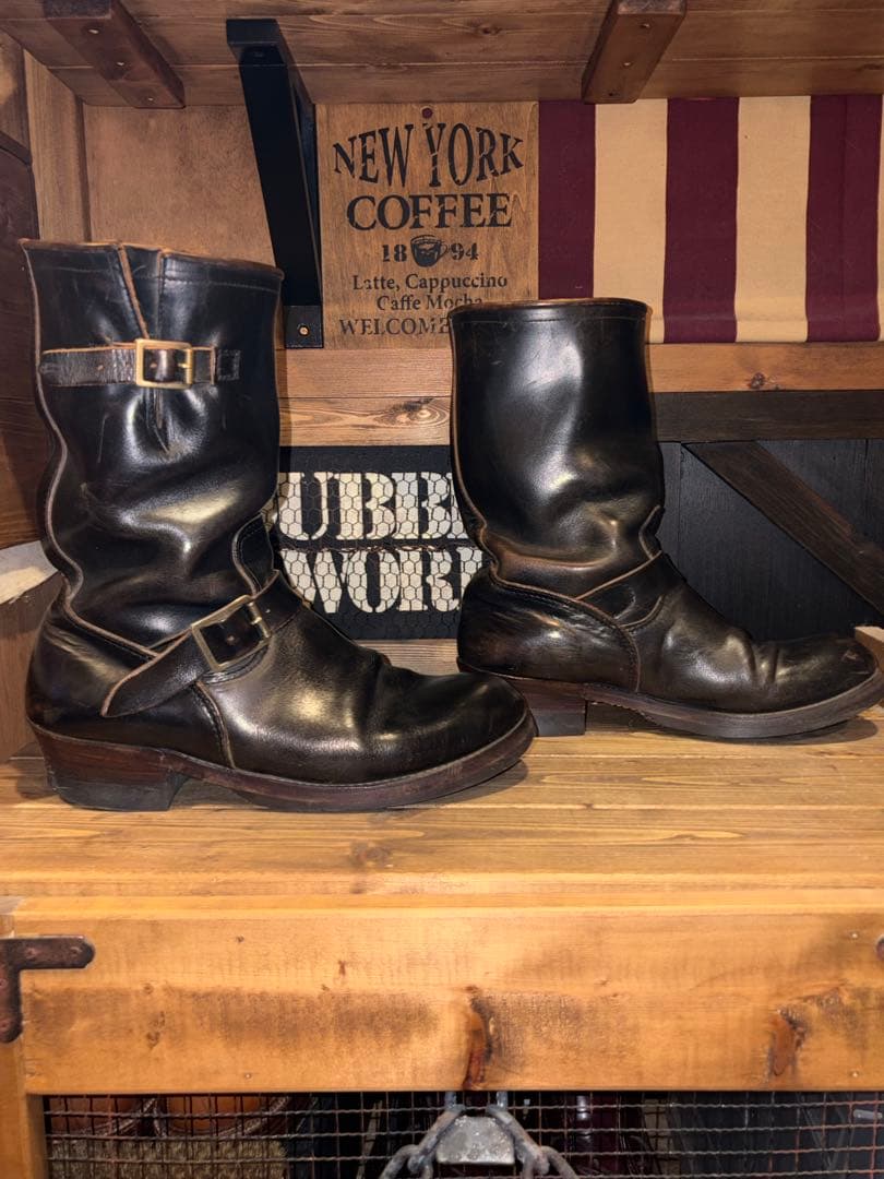 ナ*ミ様 ロンウルフ LONE WOLF エンジニアブーツ 茶芯 クロームエクセ