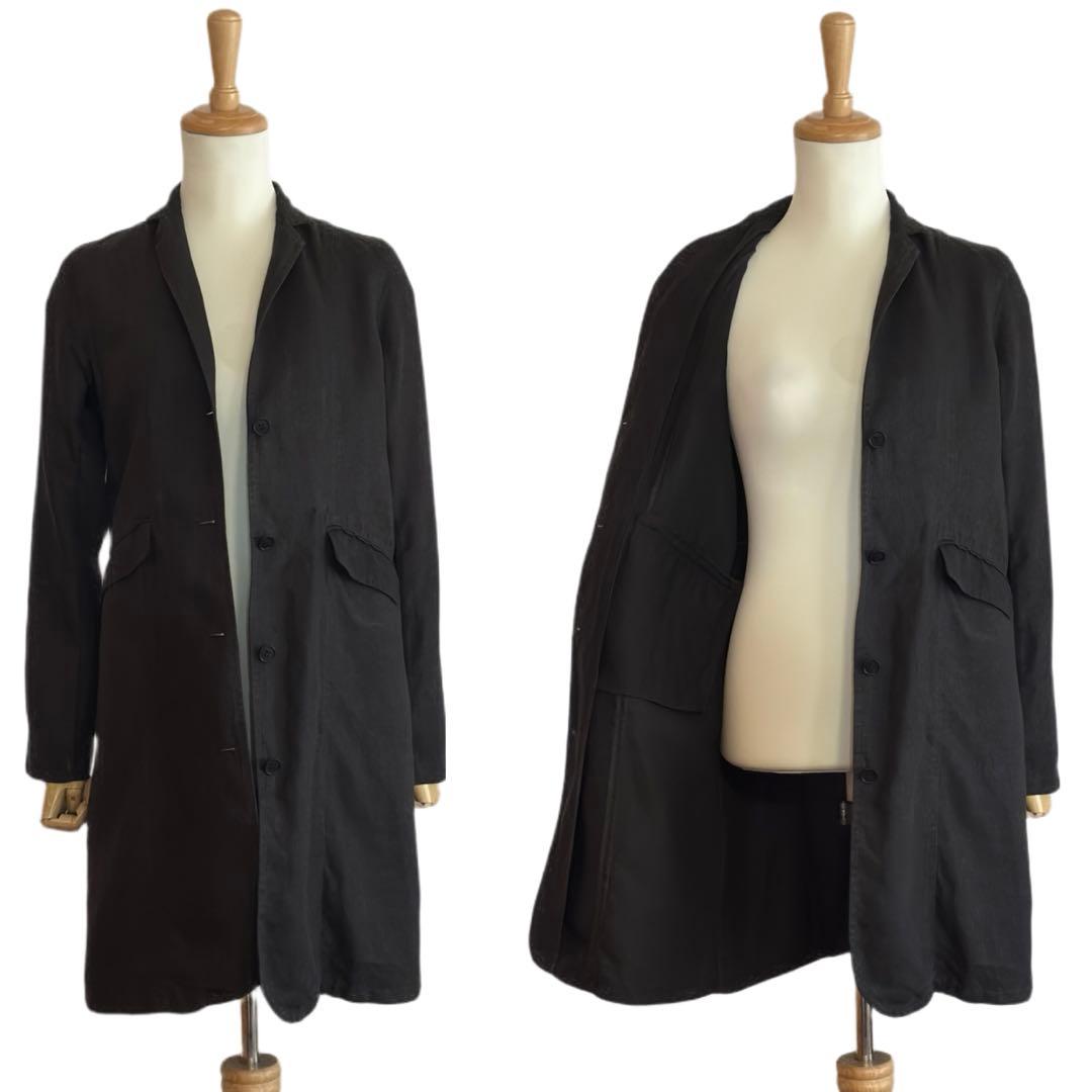 【evam eva】 linen チェスターコート 麻100%